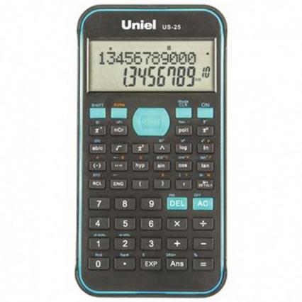 Калькулятор инженерн. UNIEL US-25, 10 разр. 147*75 мм