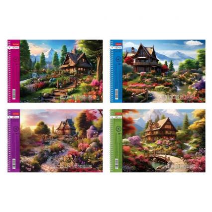 Альбом для рис. А4 40 л. спир. Х "Живописные уголки"