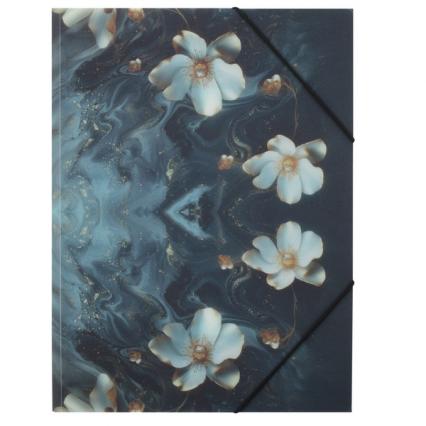 Папка на резинках А4 Fiorenzo "Анемон" искрящаяся фактура