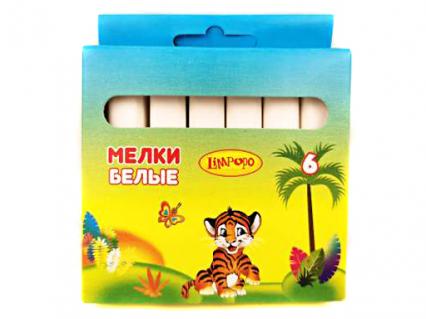 Мел белый 06 шт. Лимпопо квадр.