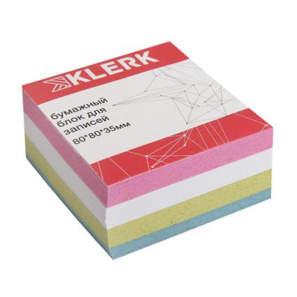 Блок для записи цветной 80*80*35 4 цв. Klerk