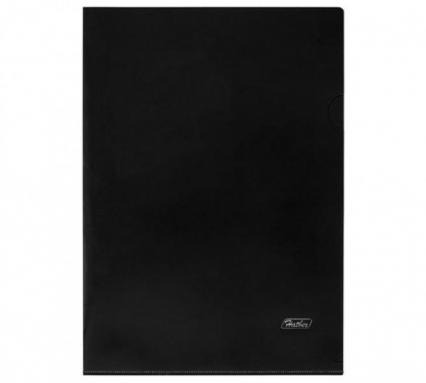 Папка-уголок А4 Х 180 мкм непрозр. черн.