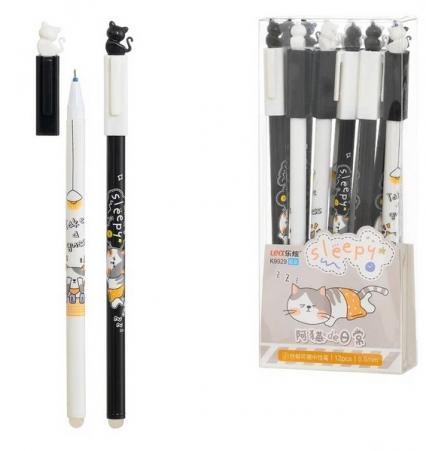 Ручка Пиши-стирай гел. Basir "Котенок" 0,5 мм, синяя