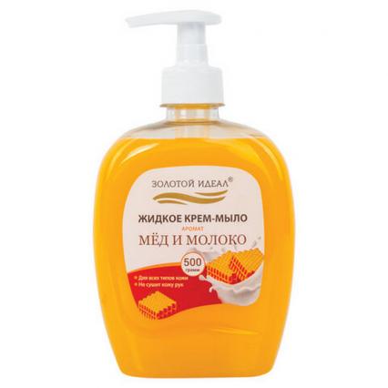 Жидкое мыло 500 мл Золотой идеал "Мед и молоко"