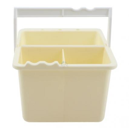 Стакан для мытья кистей 2 отд. Кокос "Бежевый"