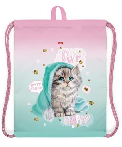 Мешок для обуви 1 отд. 41*49 см Х "Милый котик" с петлей для подвеса