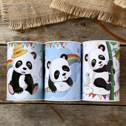 Копилка метал. "Маленькая панда" 12 см   