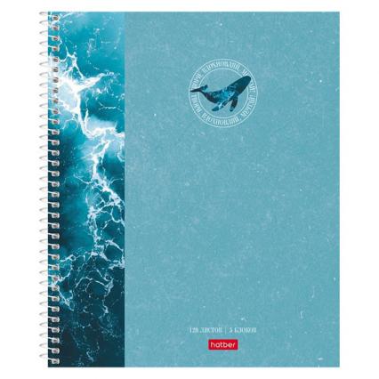 Тетрадь тв. обл. 120 л. кл. греб. Х "Вдохновение вокруг" софт-тач, многоуров.перфорация 