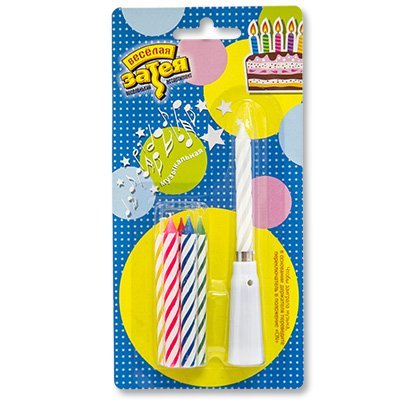 Набор свечей для торта музык. 06 шт. 