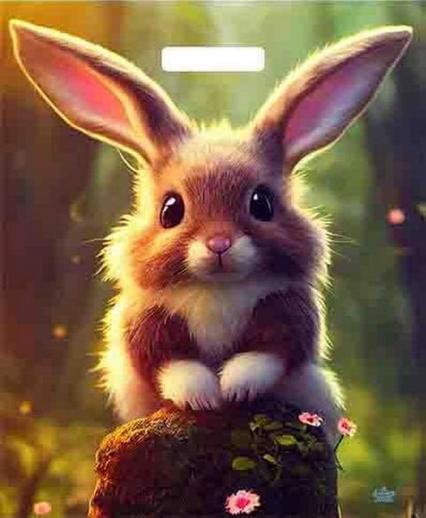 Пакет п/э с выруб. ручками 38*45 см "Кроля. Янтарь" 60 мкм