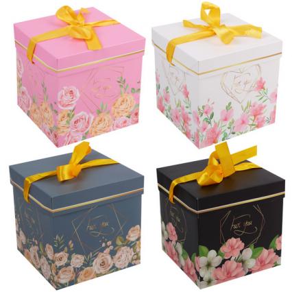 Коробка подар. Кокос "Нежные цветы" 15*15*15 см