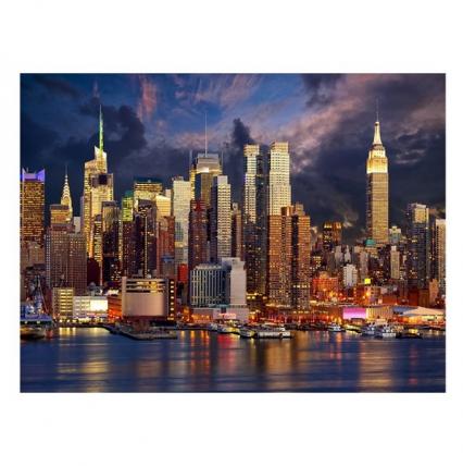 Алмазная мозаика с полн. зап. 30*40 см ПП "Ночной мегаполис" подрамник