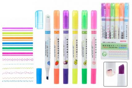 Набор линеров 06 цв. Basir двустор. линер/скош. 4мм