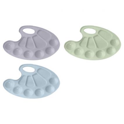 Палитра овальная Кокос пласт. 21*15 см, нежный микс