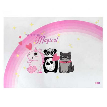 Клеенка для труда ПВХ 500*700 мм Ф+ "Единорог, панда и кот"