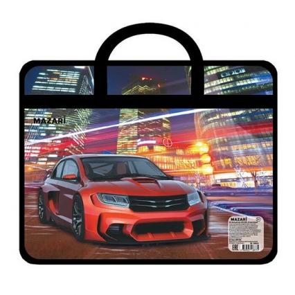 Папка с ручками А4 Mazari "Красная машина"