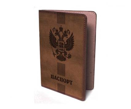 Обложка для паспорта Intelligent "Паспорт" экокожа, коричн.