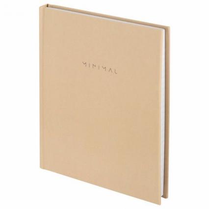 Блокнот А6 80 л. тв. обл. клетка Brauberg "Минимализм бежевый"