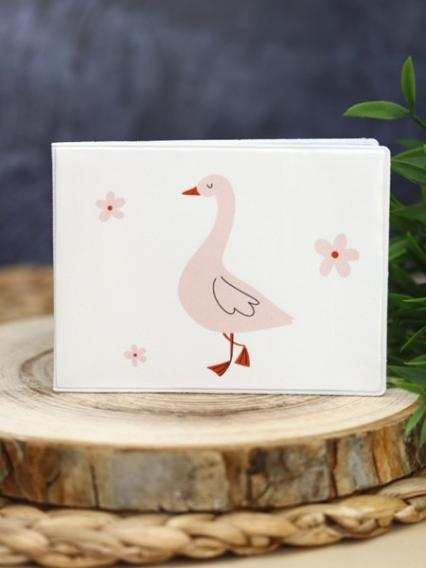 Обложка для студ. билета "Розовый гусь"