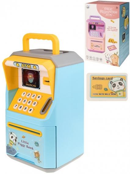 Копилка механическая пласт. "Банкомат" гол./желт., 27,5*14,5*13 см