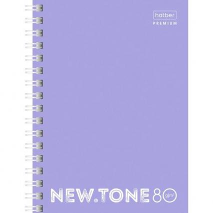 Записная кн. А6 80 л. греб. Х "NEWtone Pastel лаванда"