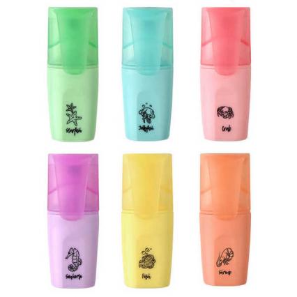 Маркер выделит. мини Ф+ "Морские тайны" 1-4 мм скош., асс.