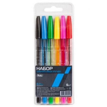 Набор ручек 06 цв. шар. Х 0,7 мм