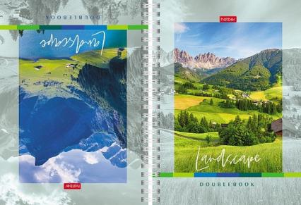 Тетрадь тв. обл. 80 л. кл. греб. Х "Горные долины" двойная