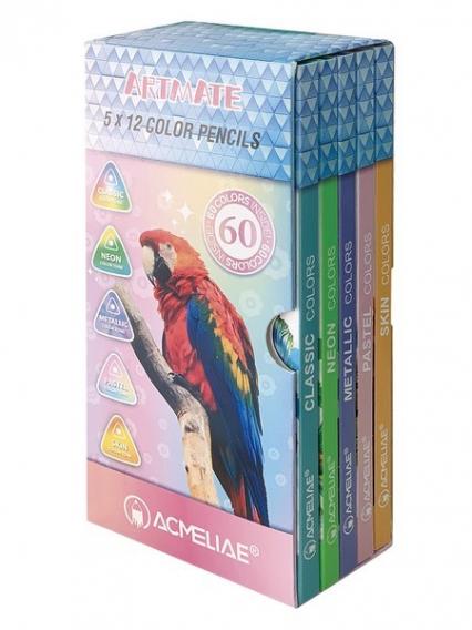 Карандаши 60 цв. Acmeliae "5 в 1"