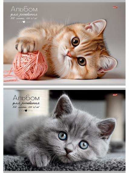 Альбом для рис. А4 32 л. ПП "Котики"
