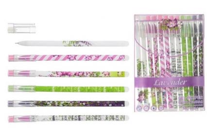 Ручка Пиши-стирай гел. Basir "Лаванда" 0,5 мм, синяя