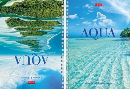 Тетрадь тв. обл. 80 л. кл. греб. Х "Душа океана" двойная