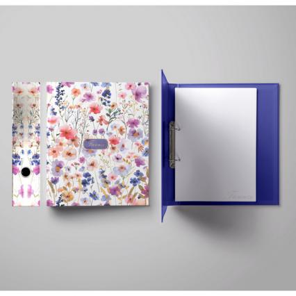 Регистратор А4 75 мм Fiorenzo "Цветочное очарование" разобранный 