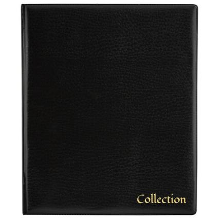 Альбом для монет 23*27 см б/л, на кольцах Staff ПВХ, черный 