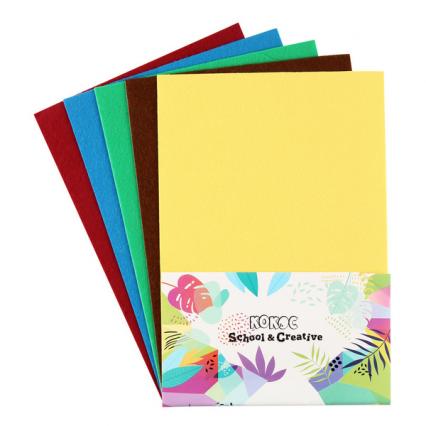 Набор цв. ФЕТРА самокл. А4 05 л. 05 цв. Кокос "Ассорти" 2 мм 