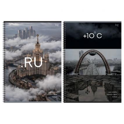 Тетрадь А4 80 л. лин. греб. БД "Город"