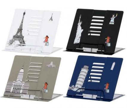 Подставка для книг мет. Basir "Достопримечательности мира" асс.