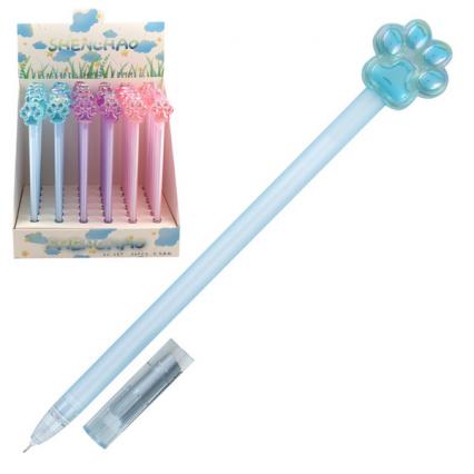 Ручка гел. Кокос "Лапка" 0,5 мм, игол., синяя