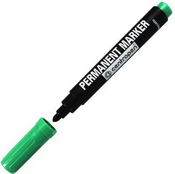 Маркер перманент Centropen 2,5 мм зел., кругл.