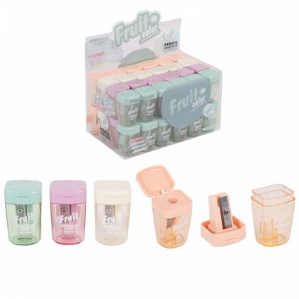 Точилка пласт. 1 отв. с контейнером Кокос 