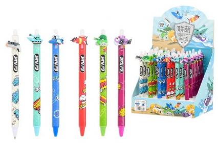 Ручка Пиши-стирай гел. авто Basir "Игровая армия" 0,5 мм, синяя