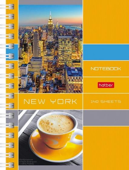 Записная кн. А6 140 л. греб. клетка Х "Деловой город"