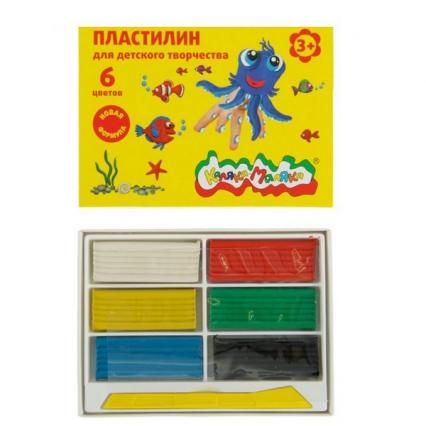 Пластилин 06 цв. Каляка-Маляка 90 г, со стеком