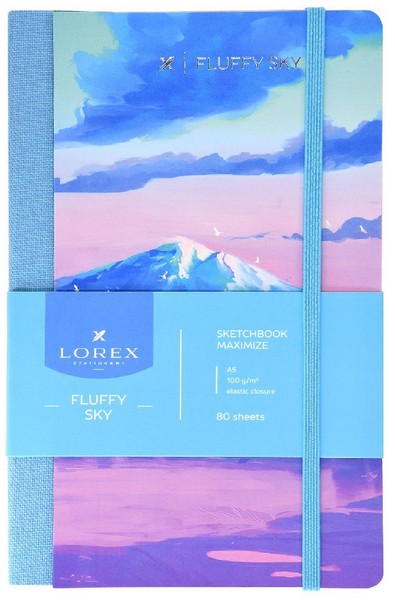 Скетч-бук А5 тв. обл. 80 л. Lorex "Пушистое небо" 100 г/м2