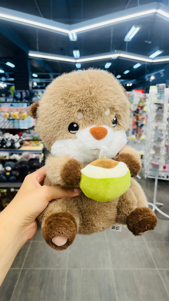 Игрушка мягкая "Выдра с кокосом" 30 см