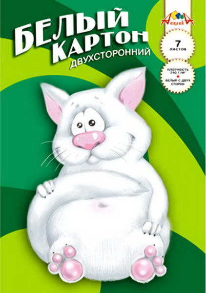 Набор белого карт. А4 07 л. мелов. двухст. Апплика