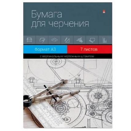 Папка для черч. А3 07 л. вертик. рамка, большой штамп А 160 г/м2