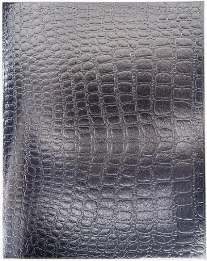 Тетрадь 48 л. кл. Х Бумвинил "Металлик. Крокодил. Серебро"