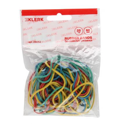Резинки банк. 025 г d=60 мм Klerk цветные