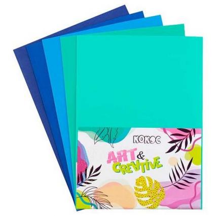 Набор фоамирана А4 05 л. 05 цв. Кокос "Оттенки синего" 1 мм